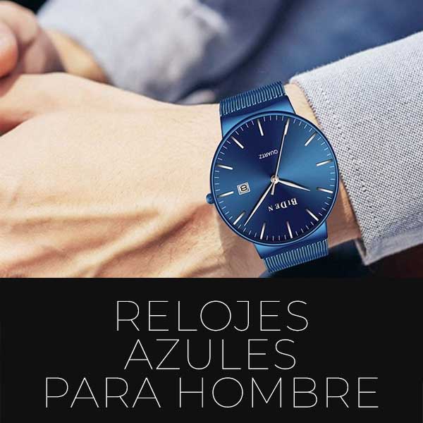 relojes azules para hombre