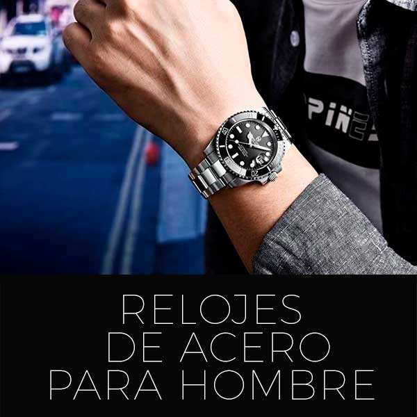 Relojes de acero hombre