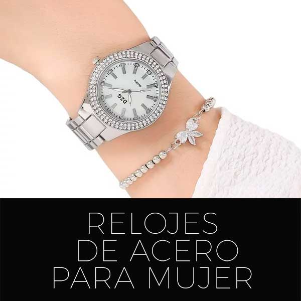 Relojes de acero mujer