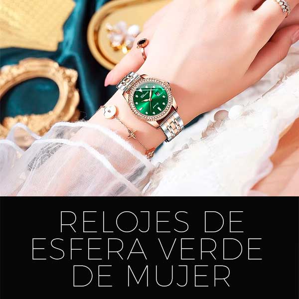 Relojes de esfera verde mujer