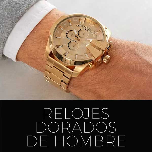 Relojes dorados hombre