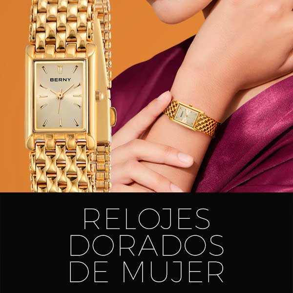 Relojes dorados mujer