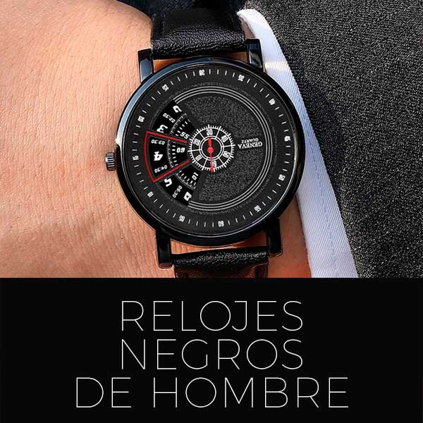 Relojes negros hombre