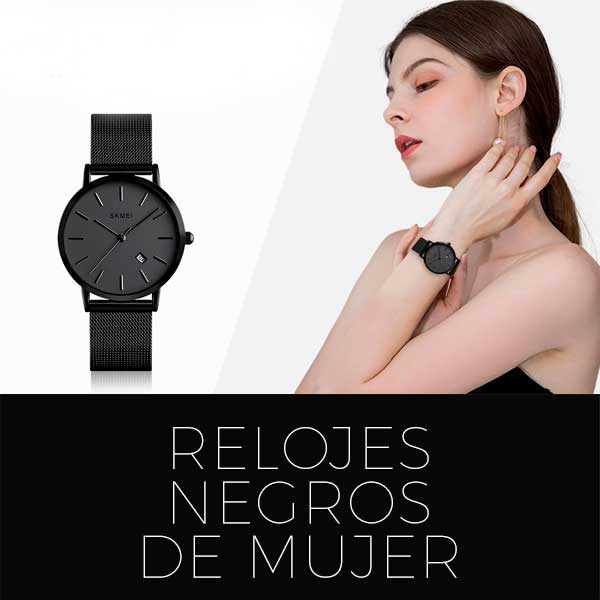 Relojes negros mujer